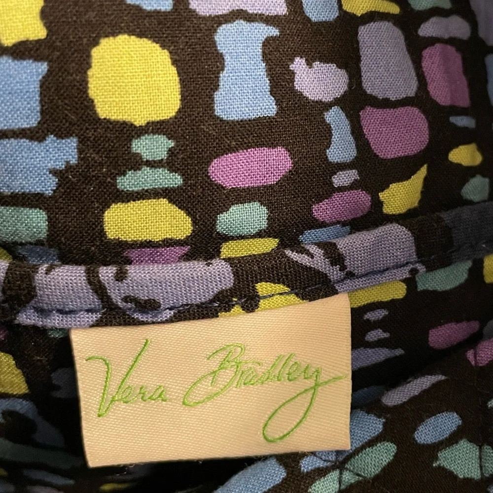 Vera Bradley (retired) Indigo Blue Tote @ 13 in tall @13 in wide and @4” bottom